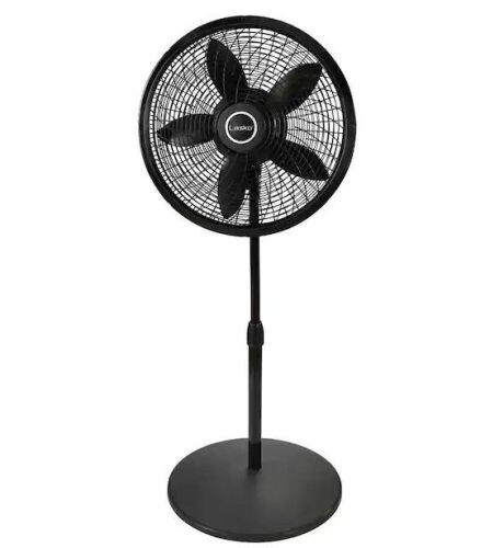Lasko 18 in. 3 Speeds Cyclone Pedestal Fan in Black with Adjustable Height, Oscillating - Lot 631