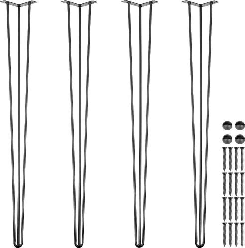 Hairpin Table Legs 40" Black Set of 4 - Lot 650