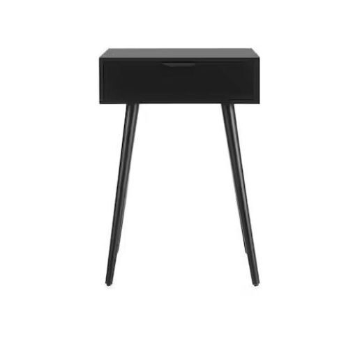 StyleWell Amerlin Charcoal Black 1-Drawer Wood Nightstand - Lot 663