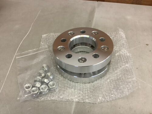 ZR 2 Wheel Spacers Adapters 5x4.75 to 5x4.75 1" Thick 12x1.5 Studs 5x120.7-1" 1.0" 1 Inch 25mm-Thickness - Lot 583