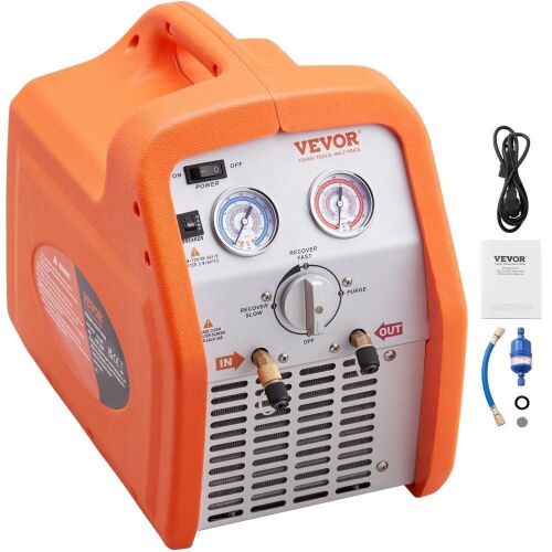 VEVOR Portable 3/4 HP Refrigerant Recovery Machine with High Pressure Protection 120V 60Hz  - Lot 82