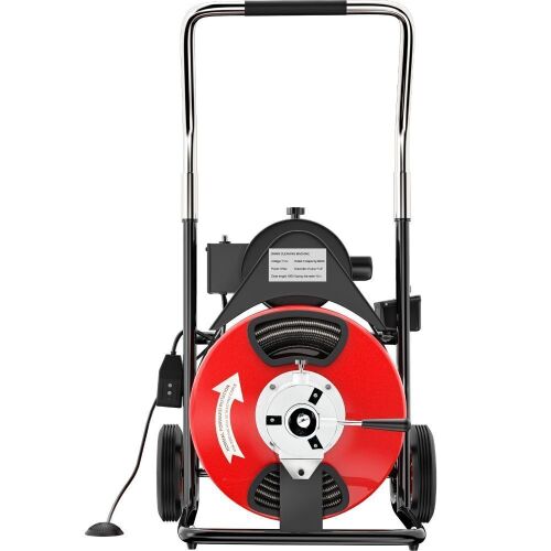 100' x 3/8" 370W Drain Cleaning Machine w/Cutter - Lot 80