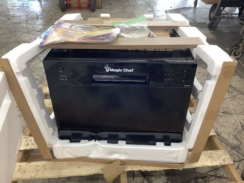 Magic Chef 21 in. Black Electronic Countertop 120-volt Dishwasher with 6-Cycles, 6 Place Settings Capacity - Lot 120