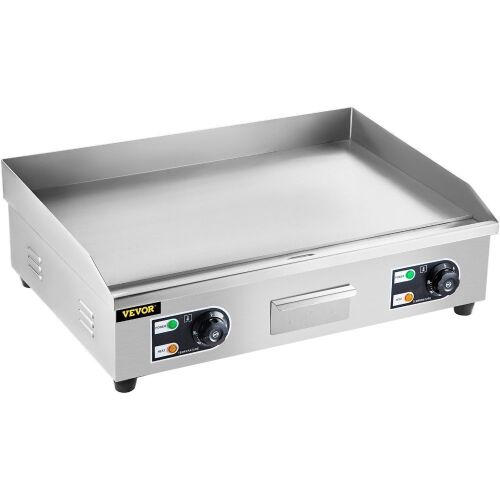 VEVOR 26" 3200W Stainless Steel Electric Countertop Griddle w/Drip Hole, No Plug - Direct Wire  - Lot 121