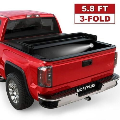 MOSTPLUS 5.8FT Tri-Fold Soft Truck Bed Tonneau Cover For 2019-2022 Silverado Sierra 1500 - Lot 124