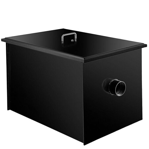 VEVOR 8 LB Carbon Steel Grease Trap with Side Water Inlet 4 GPM - Lot 139