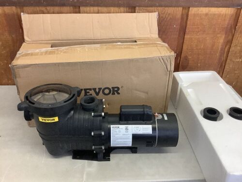 VEVOR Pool Pump 1.5HP 230V, Variable Dual Speed 1100W for Above Ground Pool, w/ Strainer Filter Basket, 5400 GPH Max. Flow - Lot 548