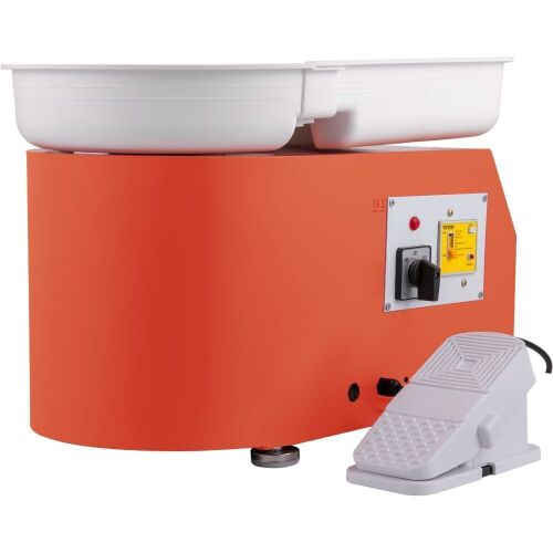 VEVOR 28cm Pottery Forming Machine with Detachable Basin Foot Pedal Control 350W  - Lot 70