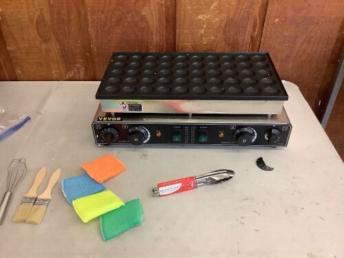 VEVOR 110V Mini 1.8" Dutch Pancake Baker 50PCS 1700W - Lot 541