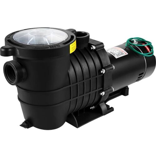 VEVOR Swimming Pool Pump, 1HP 110V 5544GPH Powerful Self-priming Up to 36ft Head Lift, for In/Above Ground Pool Water Circulation, w/ Strainer Basket and 2pcs 1-1/2'' NPT Connectors, UL Certified - Lot 639