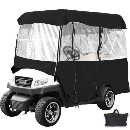 VEVOR 4-Person Golf Cart Enclosure with Transparent Windows, 4-Sided Fairway Deluxe, 300D, Fit for EZGO, Club Car, Yamaha Cart  - Lot 278