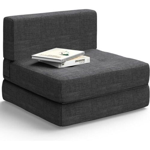 Convertible Sleeper Sofa Bed, Dark Gray  - Lot 270
