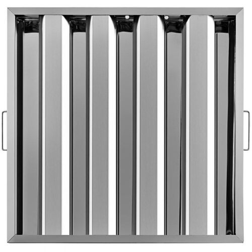 VEVOR 430 Stainless Steel 4 Grooves Commercial Hood Filters, 19.5W x 19.5H Inch, 6 Pack - One is Dented - Lot 285