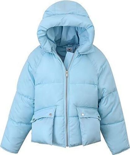 M2C Women's Hooded Short Puffer Jacket Padded Winter Coat, Med - Lot 586