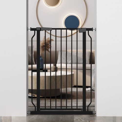 WAOWAO Extra Tall 40.55" Baby Gate 29.53"-32.68" Wide Pressure Mounted Walk Through - Lot 153