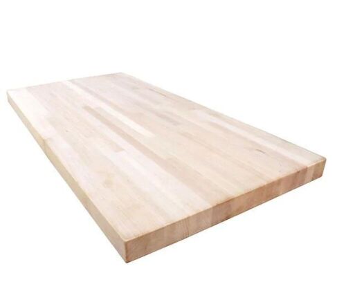HARDWOOD REFLECTIONS 6 ft. L x 39 in. D Unfinished Maple Solid Wood Butcher Block Island Countertop With Eased Edge - Lot 35