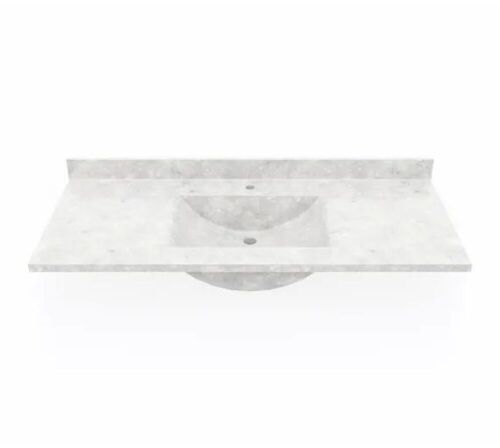 Swan Contour 49 in. W x 22 in. D Solid Surface Vanity Top with Sink in Ice - Lot 58