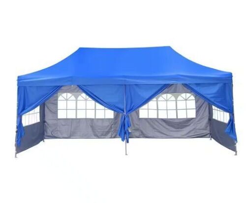 OVASTLKUY 10 ft. x 20 ft. Blue Pop up Canopy Tent - Lot 65