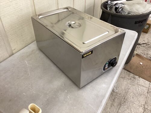 VEVOR 27 Qt Stainless Steel Electric Food Warmer with Lid, Full Size, 1000W  - Lot 475