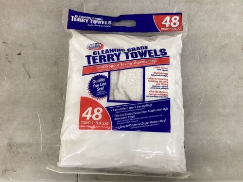 ProLine Cleaning-Grade Terry Towels, 48-Pack - Lot 459