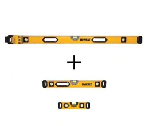 DEWALT 48 in. Magnetic Box Beam Level, 24 in. Magnetic Heavy Duty Box Beam Level and 9 in. Torpedo Level - Lot 56