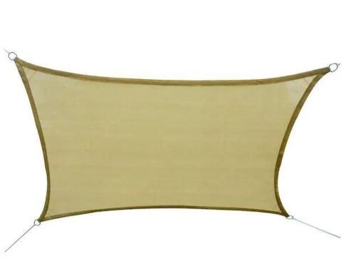 Outsunny 16 ft. x 20 ft. Sand Rectangle Outdoor Patio Sun Sail Shade Canopy - Lot 506