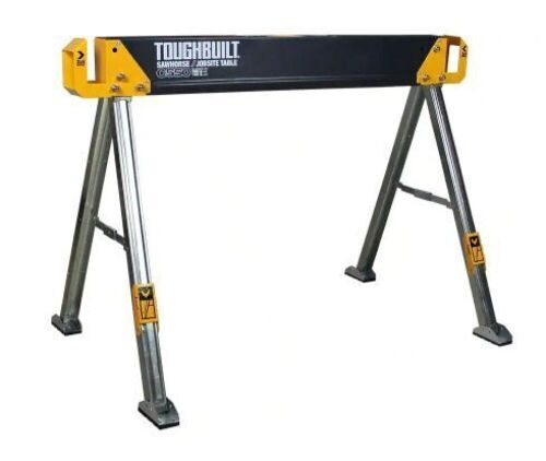 TOUGHBUILT 41.54 in. W x 28.8 in. H C550 Powder-Coat Steel Sawhorse and Jobsite Table with 1100 lb capacity - Lot 532