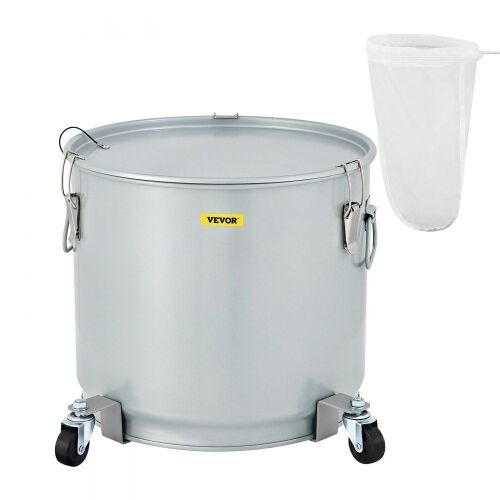 VEVOR 10.6 Gal Coated Carbon Steel Oil Filter Pot with Caster Base, 82 LBS Capacity - Lot 55