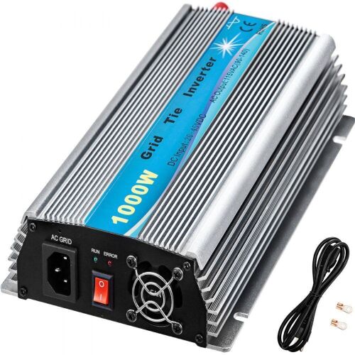 VEVOR 1000W MPPT Power Inverter, 50/60 Hz Solar Grid Tie System, DC 20-45V Input to AC 90-140V Output  - Lot 530