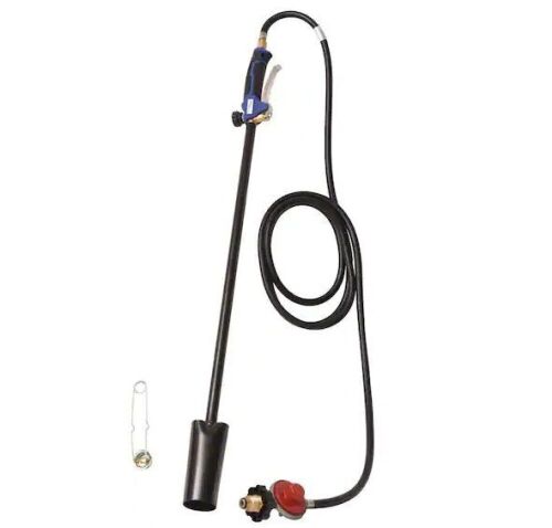 Flame King 100,000 BTU Propane Torch Kit Heavy-Duty Weed Burner with Flint Striker - Lot 164