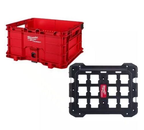Milwaukee PACKOUT Tool Storage Crate with Mounting Plate - Lot 539