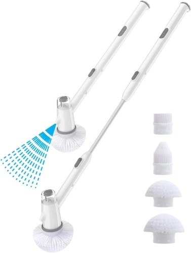 New Cordless Prompt Cleaning Brush, Cordless Electric Cleaning Brush for Bathroom, Electric Floor Scrubber for Cleaning, Electric Cleaning Brush, Tub, Tile, Floor, Grout - Lot 2177