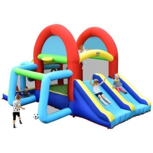 Total Tactic NP10360 Inflatable Jumping Castle Bounce House with Dual Slides without Blower - Lot 2224
