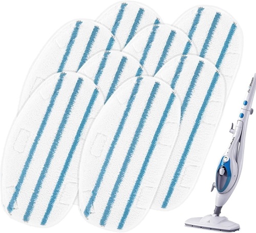 Therma Pro 211 Steam Mop Pads Replacement Washable & Germproof Compatible with PurSteam 10-in-1 Multipurpose Steam Mop Cleaner, 8 Pack - Lot 2237