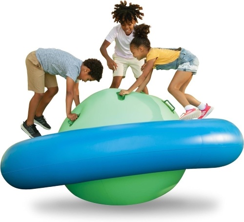 Hearthsong 8-Foot Inflatable Dome Rocking Bouncer, 6 Handles, PVC, Ages 5 and Up - Lot 2242