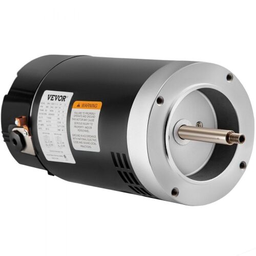 VEVOR Pool Motor,1.5 HP, 3463 RPM, 1 Speed, 230/115 Volts, 7.5/14.7 Amps, 1 Service Factor, 56J Frame, PSC, ODP Enclosure, C-Face - Lot 141