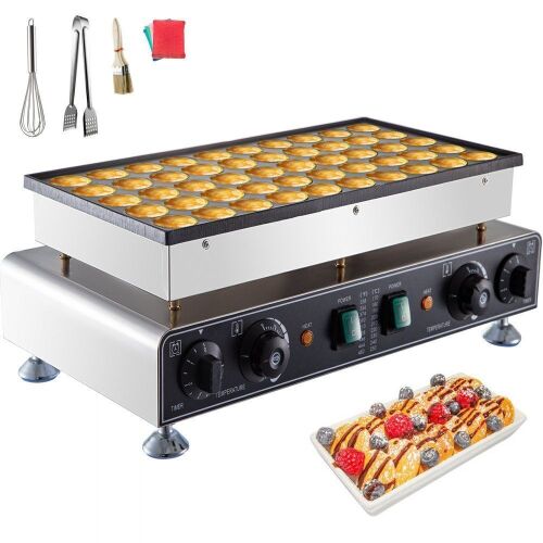 VEVOR 110V Mini Dutch Pancake Baker 50PCS 1700W 1.8 Inches  - Lot 148