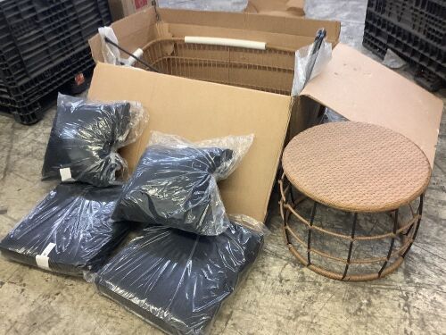 Rope Wicker Loveseat & Table - No Hardware  - Lot 180