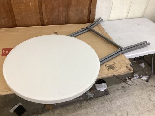 Bar Height Folding Table Indoor Outdoor Accessory w/ Thick Table Top - 32in  - Lot 204