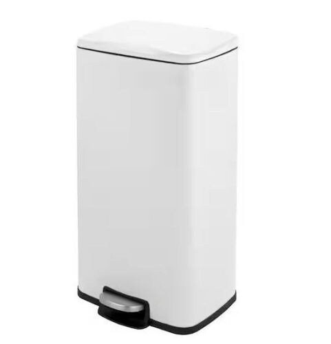 Innovaze 8 Gal. Rectangular Matte White Step-on Trash Can - Lot 221