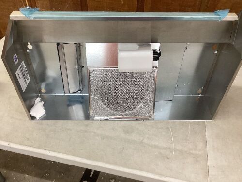 Broan-NuTone 40000 Series 30 in. 210 Max Blower CFM Ducted Under-Cabinet Range Hood with Light in Stainless Steel - Corner Bent  - Lot 244