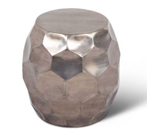 Stomp Nickel Round End Table - Lot 295