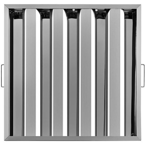 VEVOR 19.5W x 19.5H Inch, 430 Stainless Steel 4 Grooves Commercial Hood Filters, 6 Pack - One Dented - Lot 282
