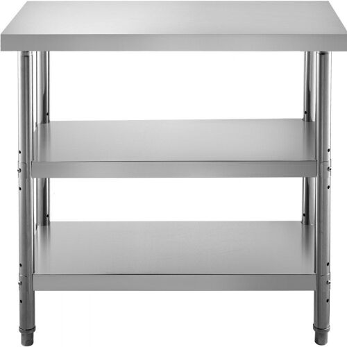 VEVOR Commercial Stainless Steel Food Prep Table, 36x18x34 inch - Lot 81