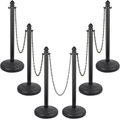 VEVOR Plastic Stanchion w/ 6x39.5inch Long Chains, 6pc - Lot 192