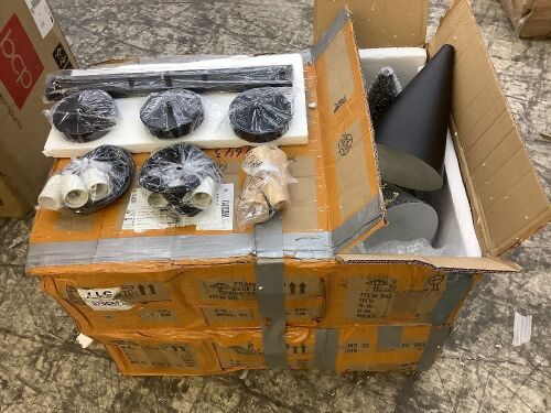 Lot of (6) Pendant Light Fixtures with Cone Shades - Lot 325