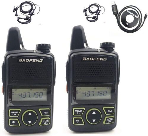 BAOFENG BF-T1 Mini Walkie Talkie UHF Portable Two Way Radio, 1 Pair  - Lot 326