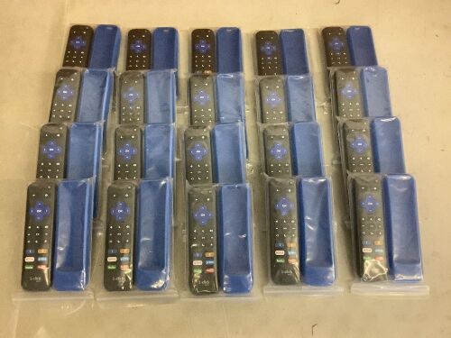Lot of (20) 1-clicktech Remote for Roku TVs and Roku Players with Covers  - Lot 328