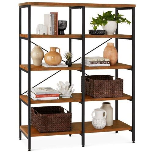 Industrial Bookshelf for Living Room, Walkway w/ Elevated Design - 55in  - Lot 373
