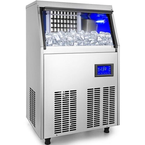 VEVOR 110V Commercial Ice Maker 110 LBS in 24 Hrs with Water Drain Pump 33LBS Storage  - Lot 18
